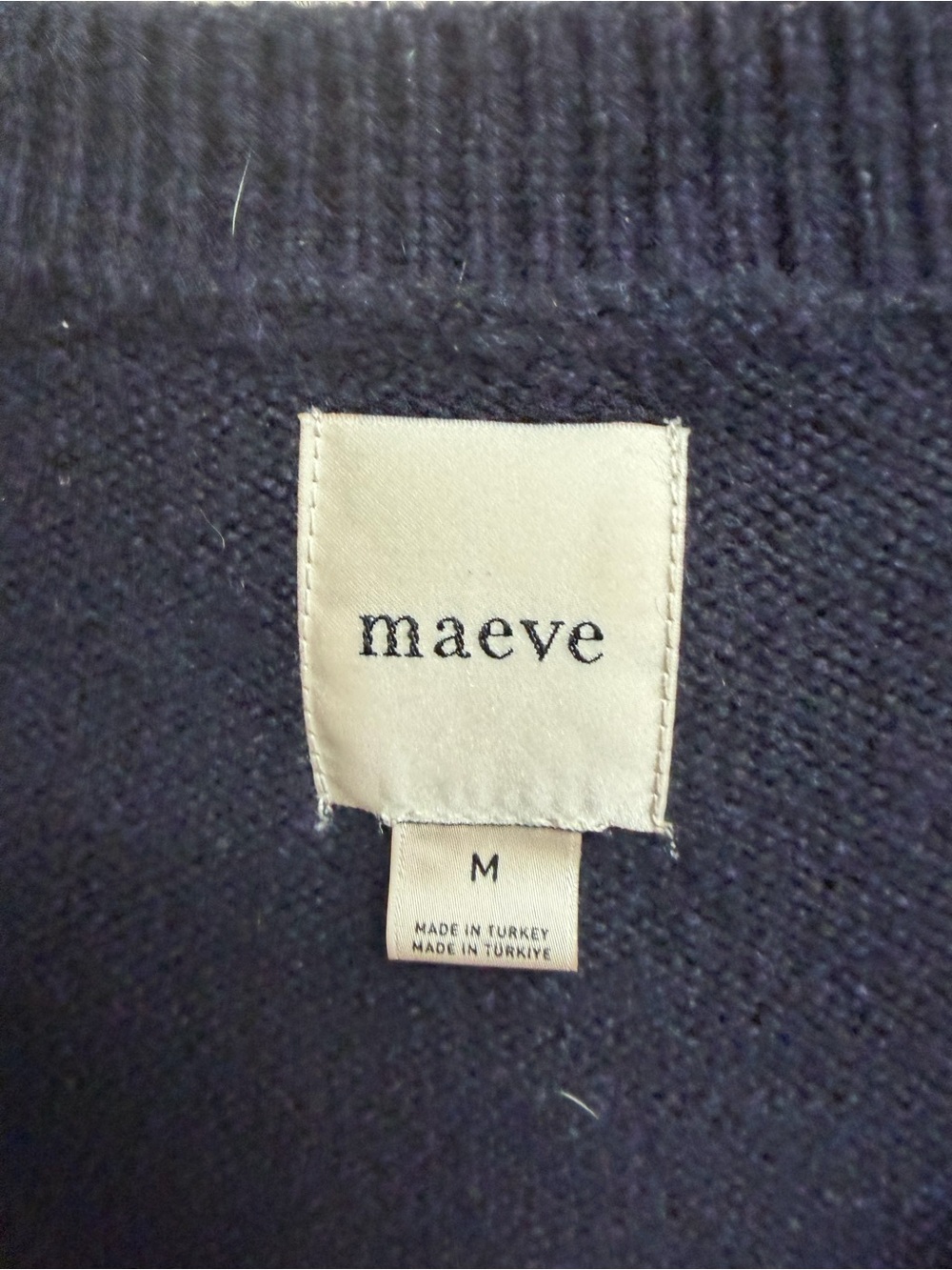 Maeve Navy Crewneck Sweater with Pink Bow Accents - Picture 3 of 6